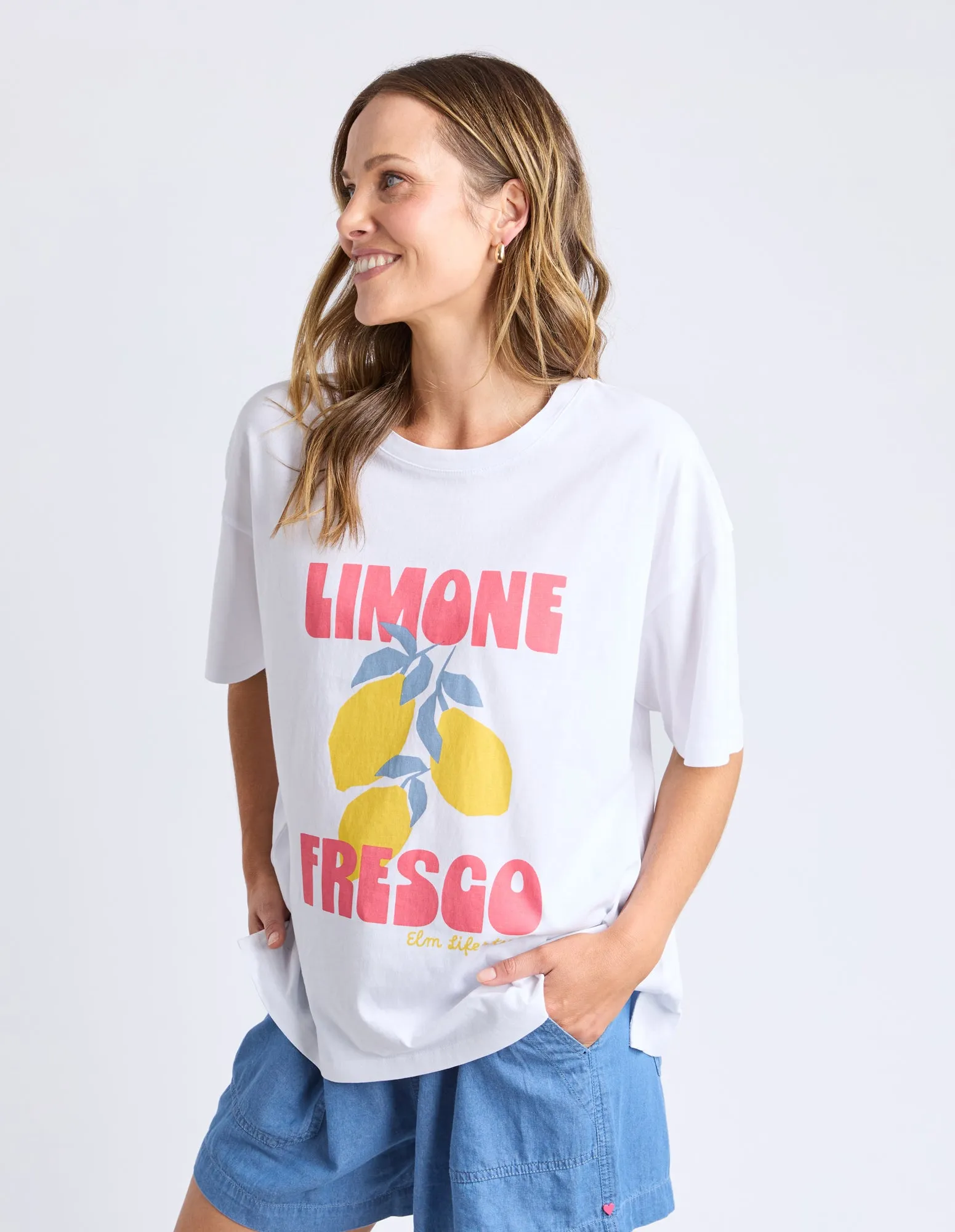 Limone Fresco Tee White sold by Elm Lifestyle product image thumbnail 5