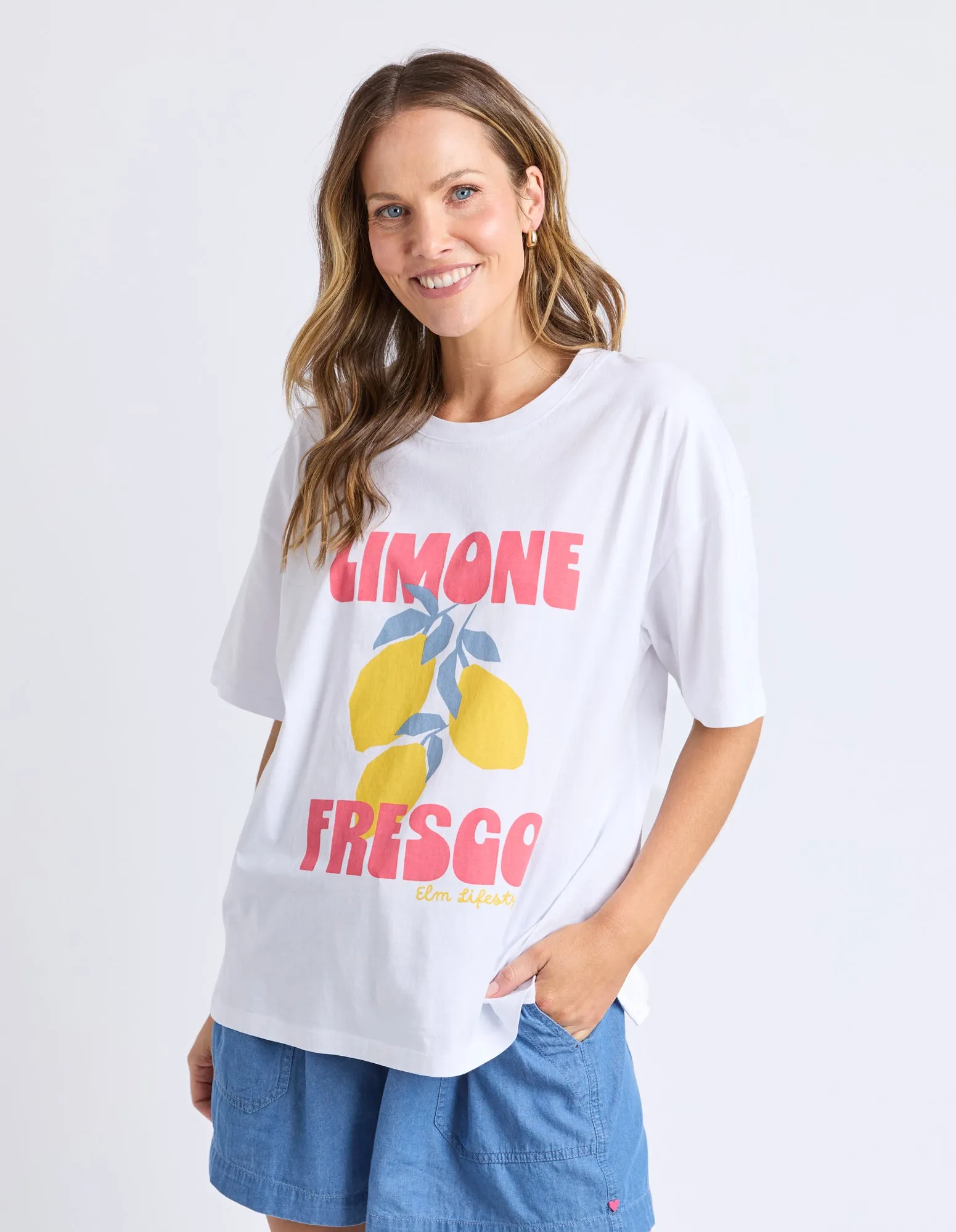 Limone Fresco Tee White sold by Elm Lifestyle product image thumbnail 2