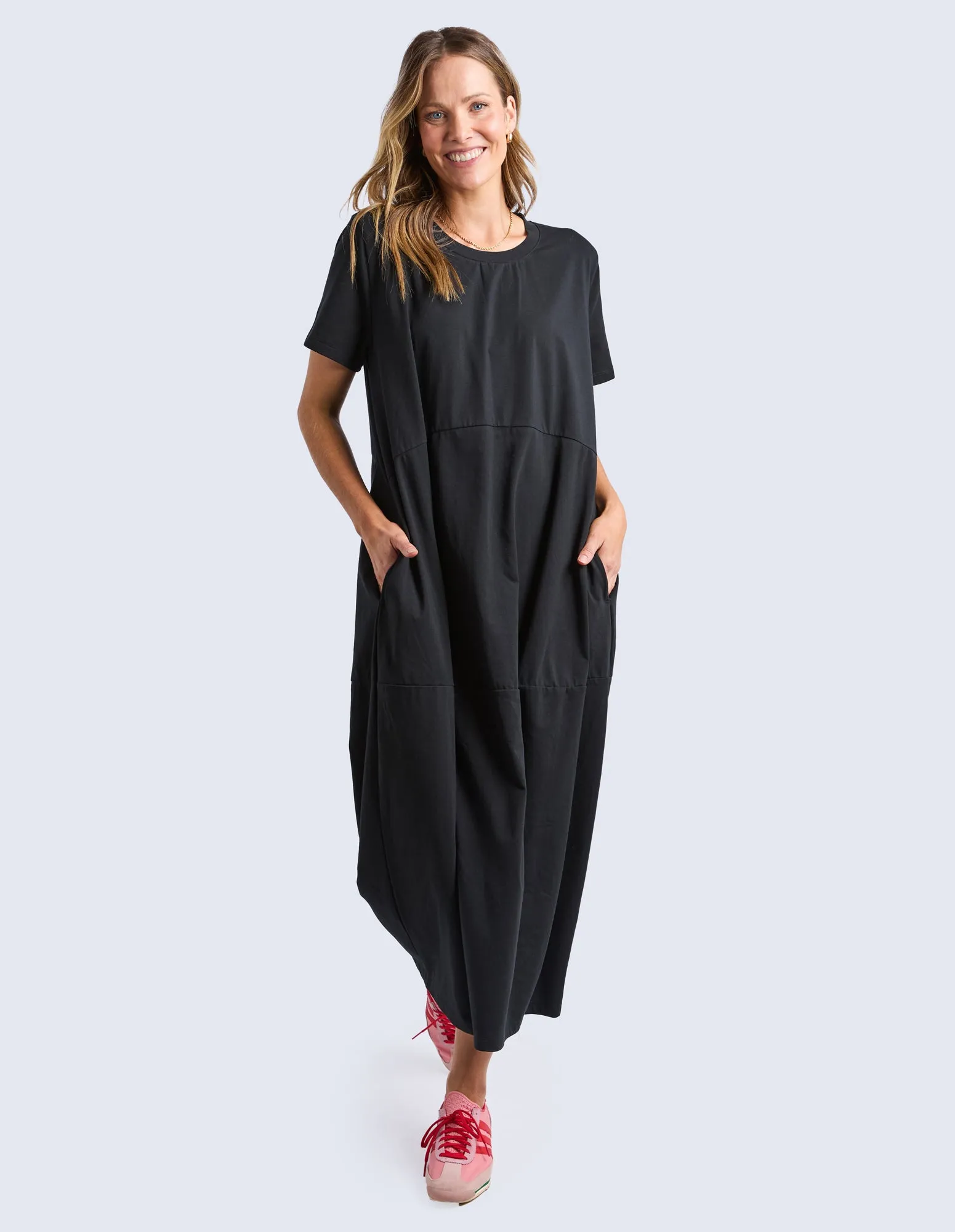 Diana Short Sleeve Dress Black sold by Elm Lifestyle