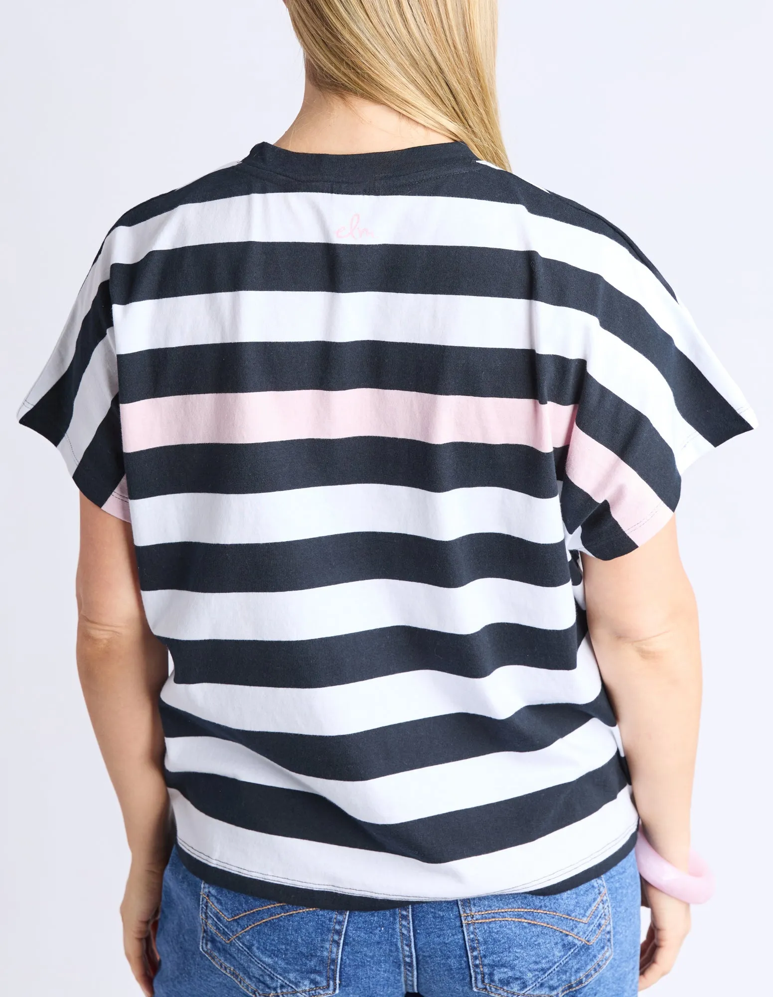 Sorrento Tee Black And White Stripe sold by Elm Lifestyle product image thumbnail 3