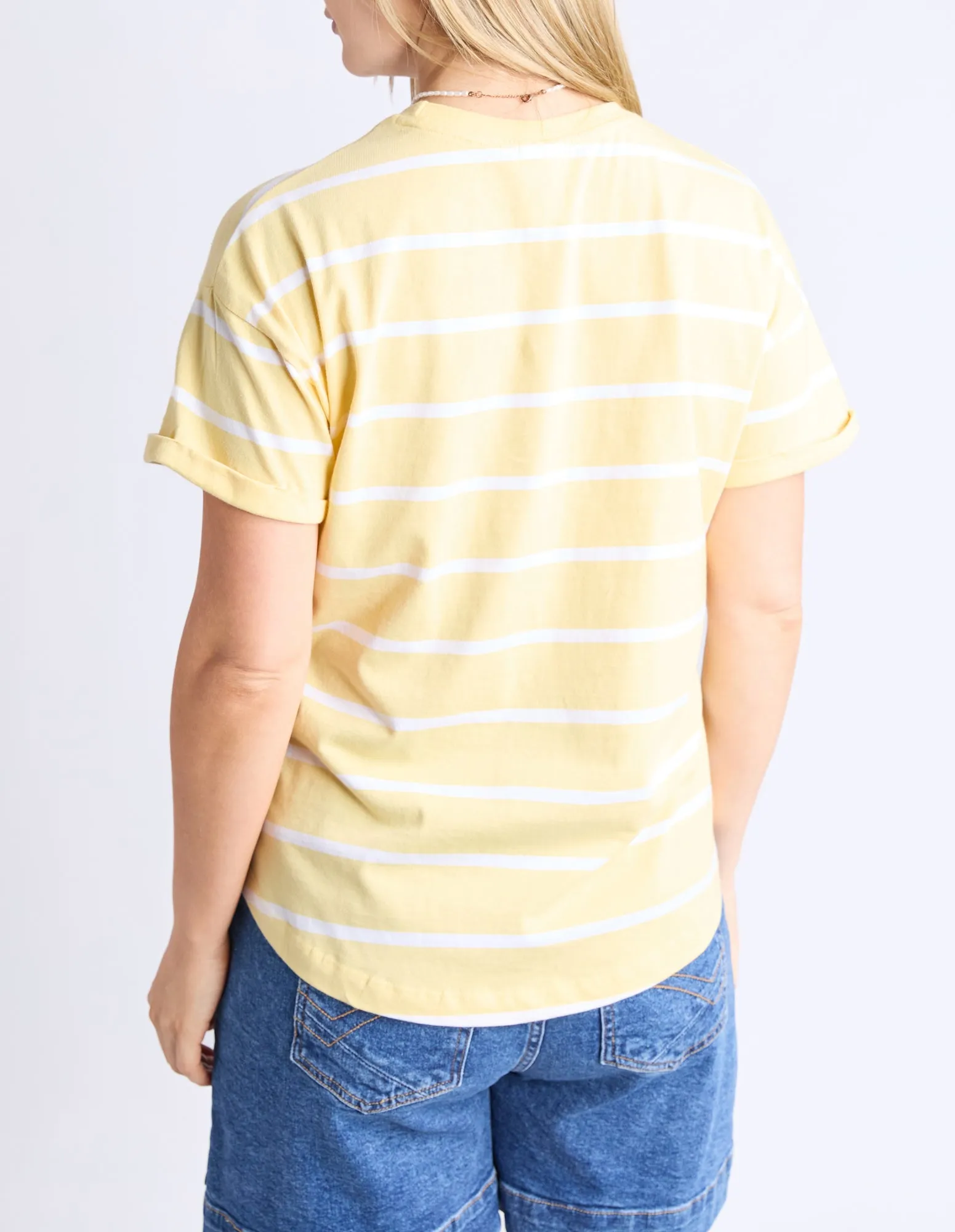 Halli S/S Tee - Banana and White Stripe sold by Elm Lifestyle product image thumbnail 3