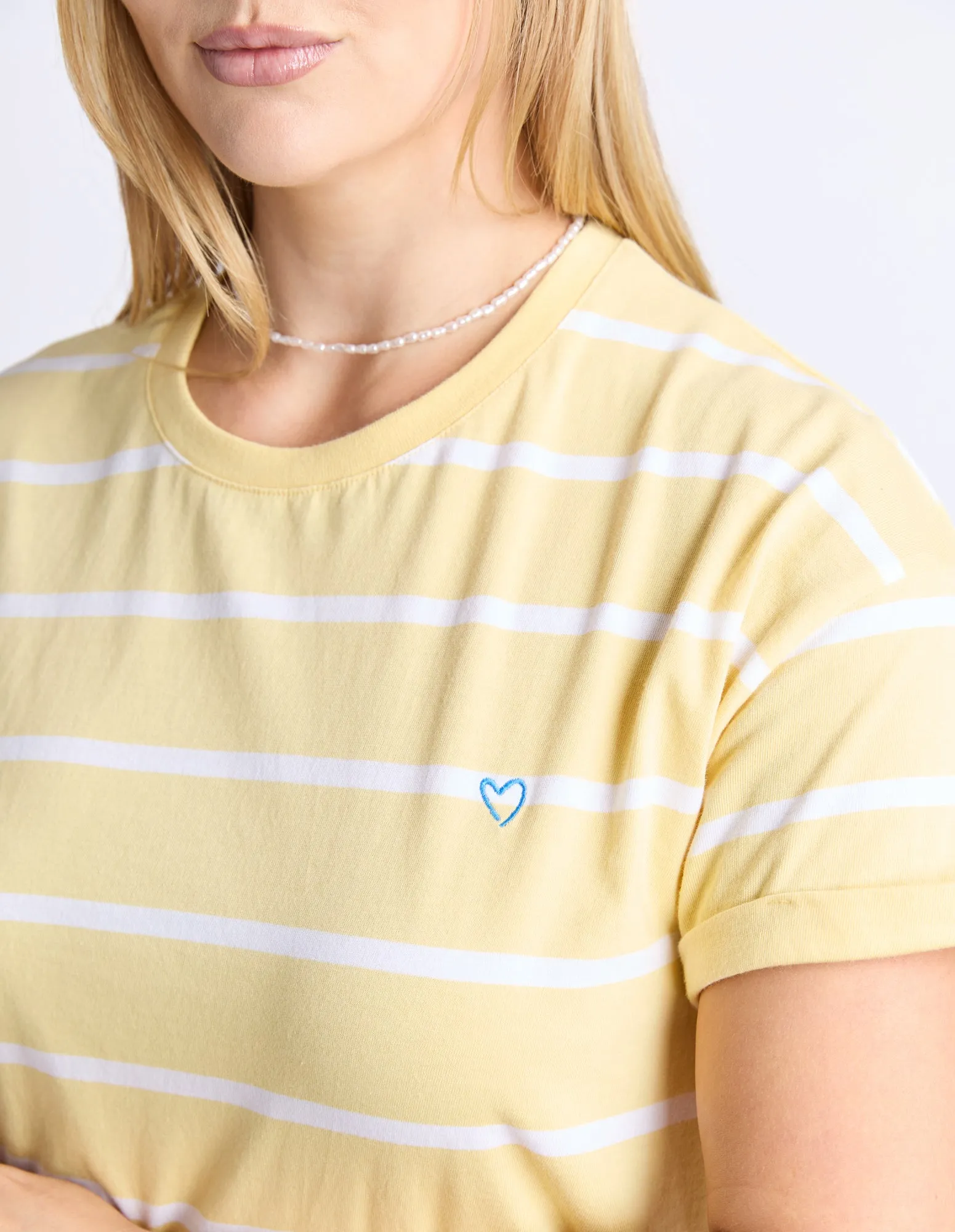 Halli S/S Tee - Banana and White Stripe sold by Elm Lifestyle product image thumbnail 5