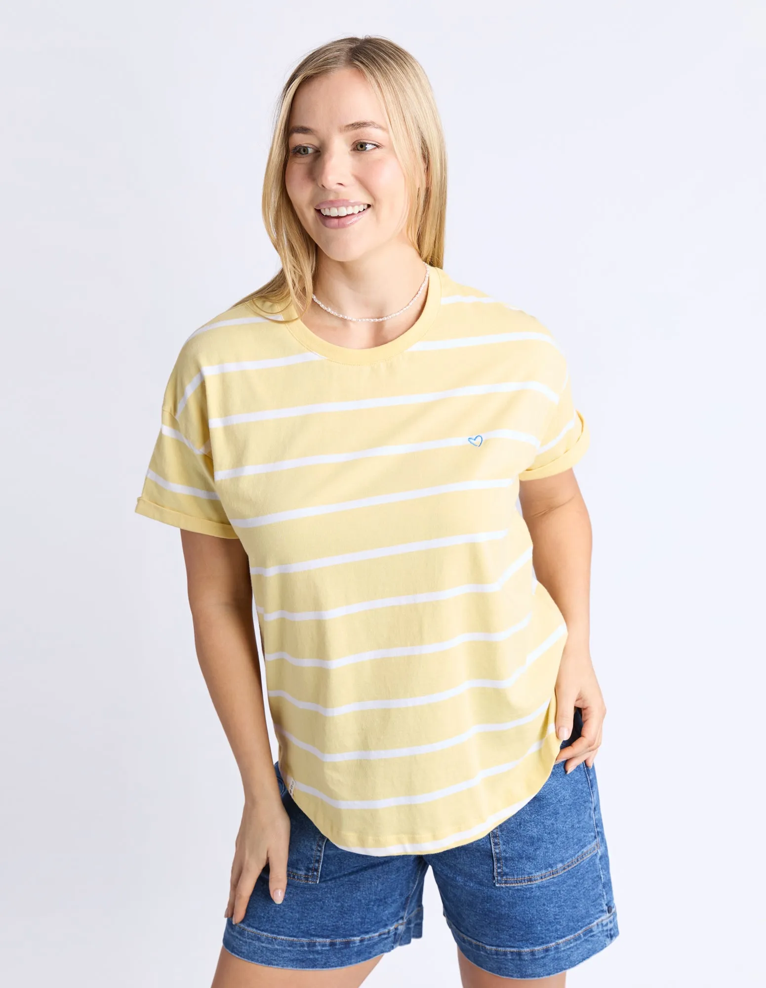 Halli S/S Tee - Banana and White Stripe sold by Elm Lifestyle product image thumbnail 4