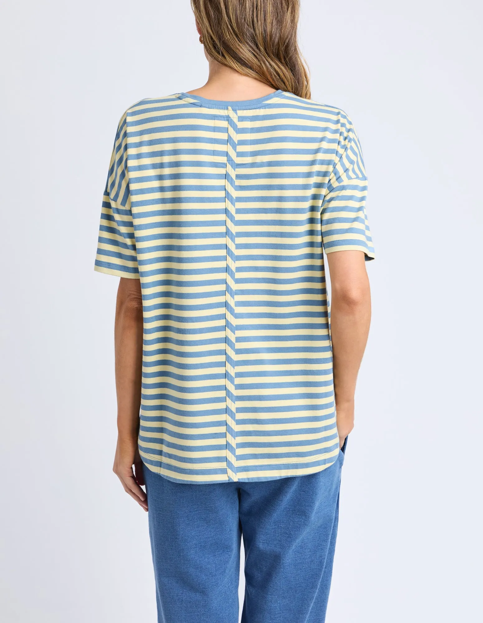 Lauren S/S Tee - Blue and Banana Stripe sold by Elm Lifestyle product image thumbnail 3
