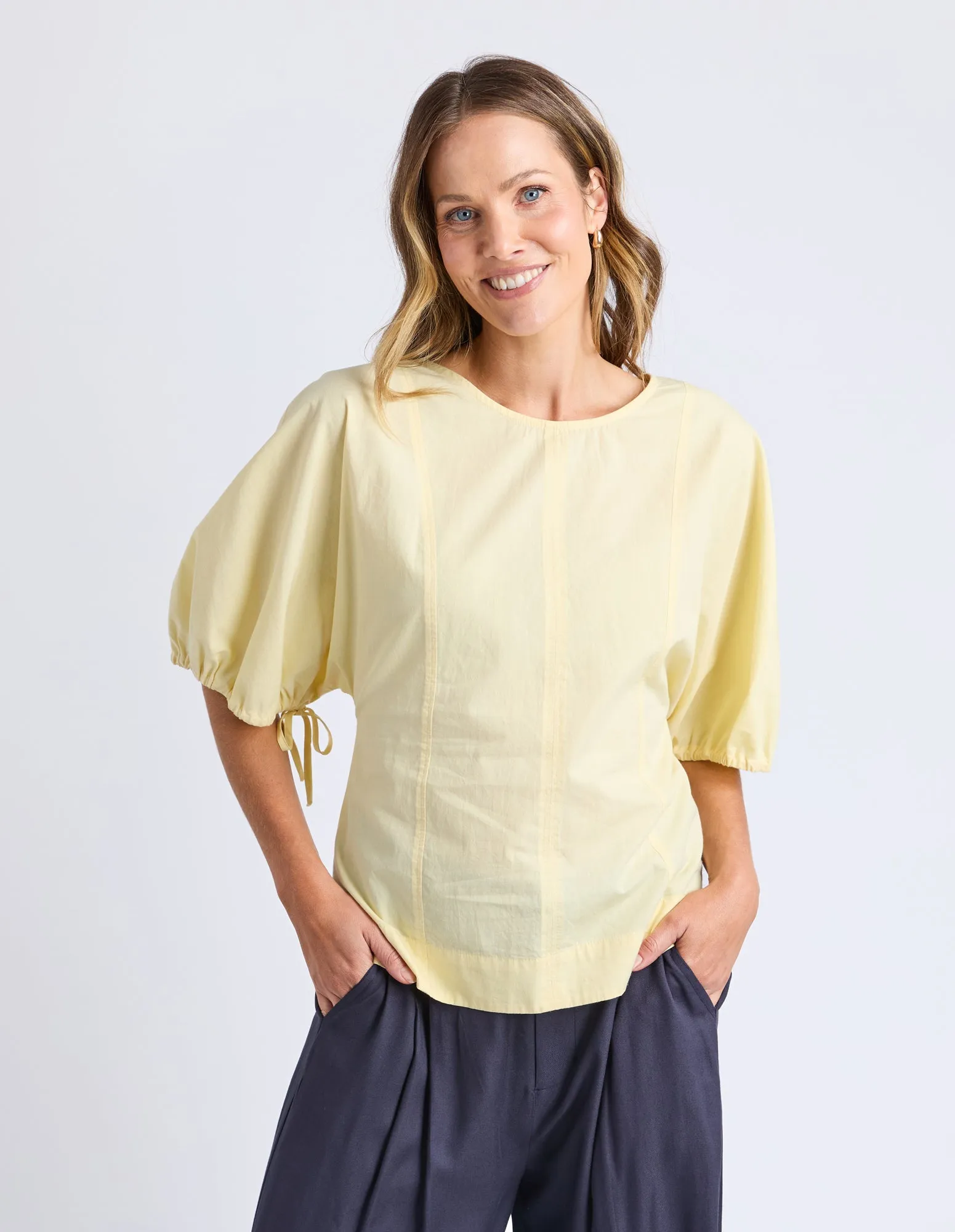 Marie Top Pale Banana sold by Elm Lifestyle