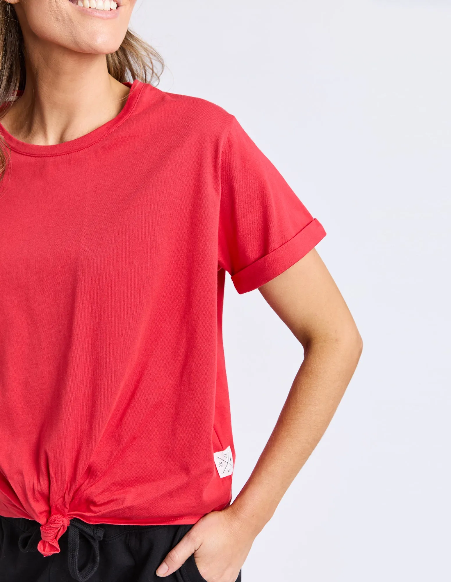 Knot Short Sleeve Tee Cranberry sold by Elm Lifestyle product image thumbnail 5