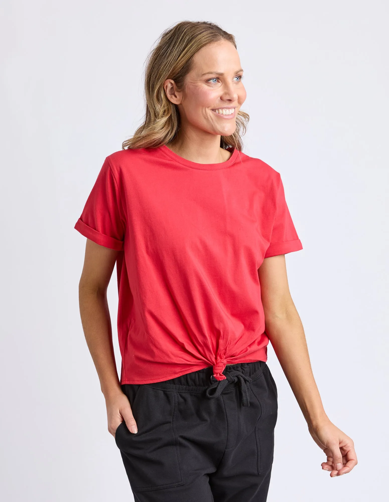 Knot Short Sleeve Tee Cranberry sold by Elm Lifestyle product image thumbnail 4
