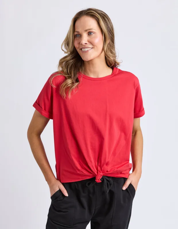 Knot Short Sleeve Tee Cranberry made by Elm Lifestyle