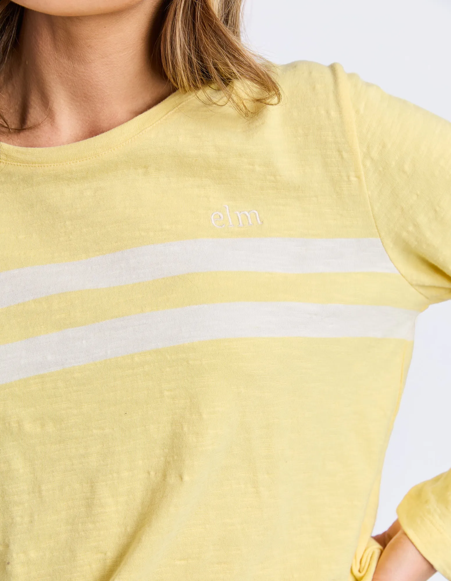 Adora Long Sleeve Tee Pale Lemon sold by Elm Lifestyle product image thumbnail 5