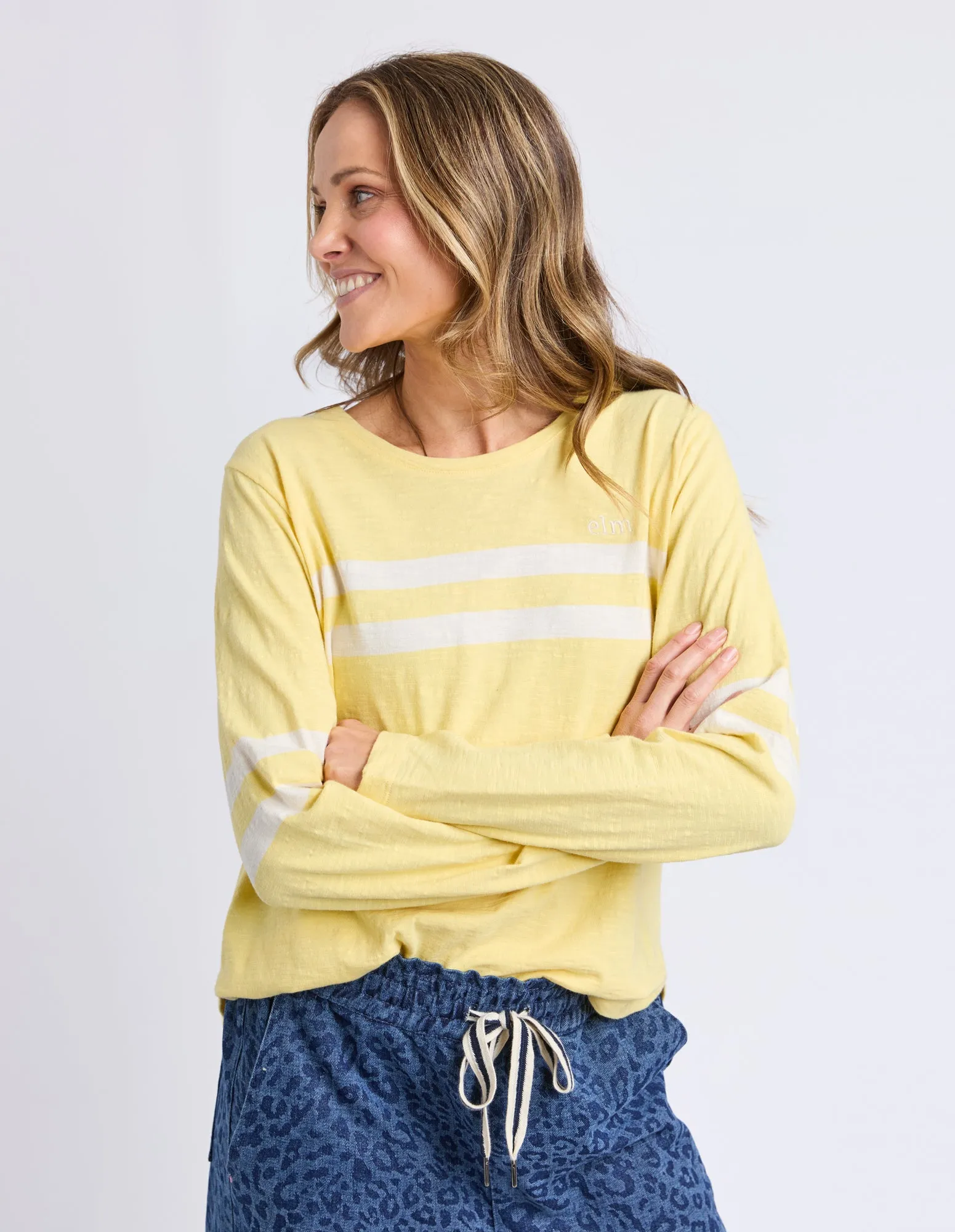 Adora Long Sleeve Tee Pale Lemon sold by Elm Lifestyle product image thumbnail 4