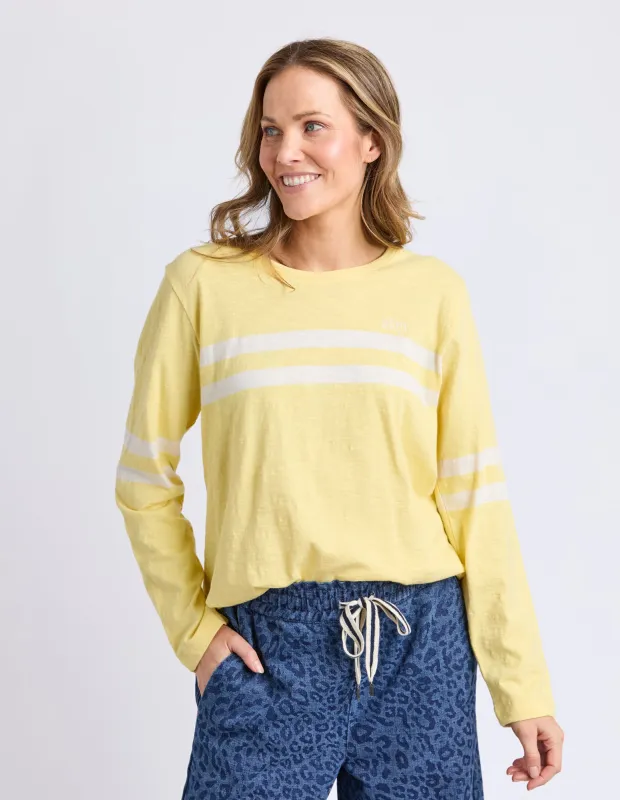 Adora Long Sleeve Tee Pale Lemon sold by Elm Lifestyle