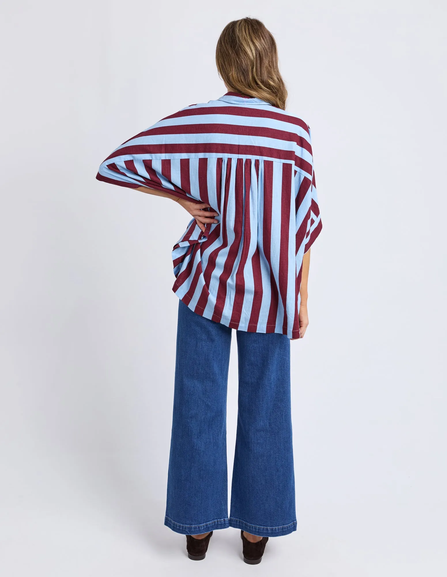 Palermo Stripe Shirt Plum Stripe sold by Elm Lifestyle product image thumbnail 3