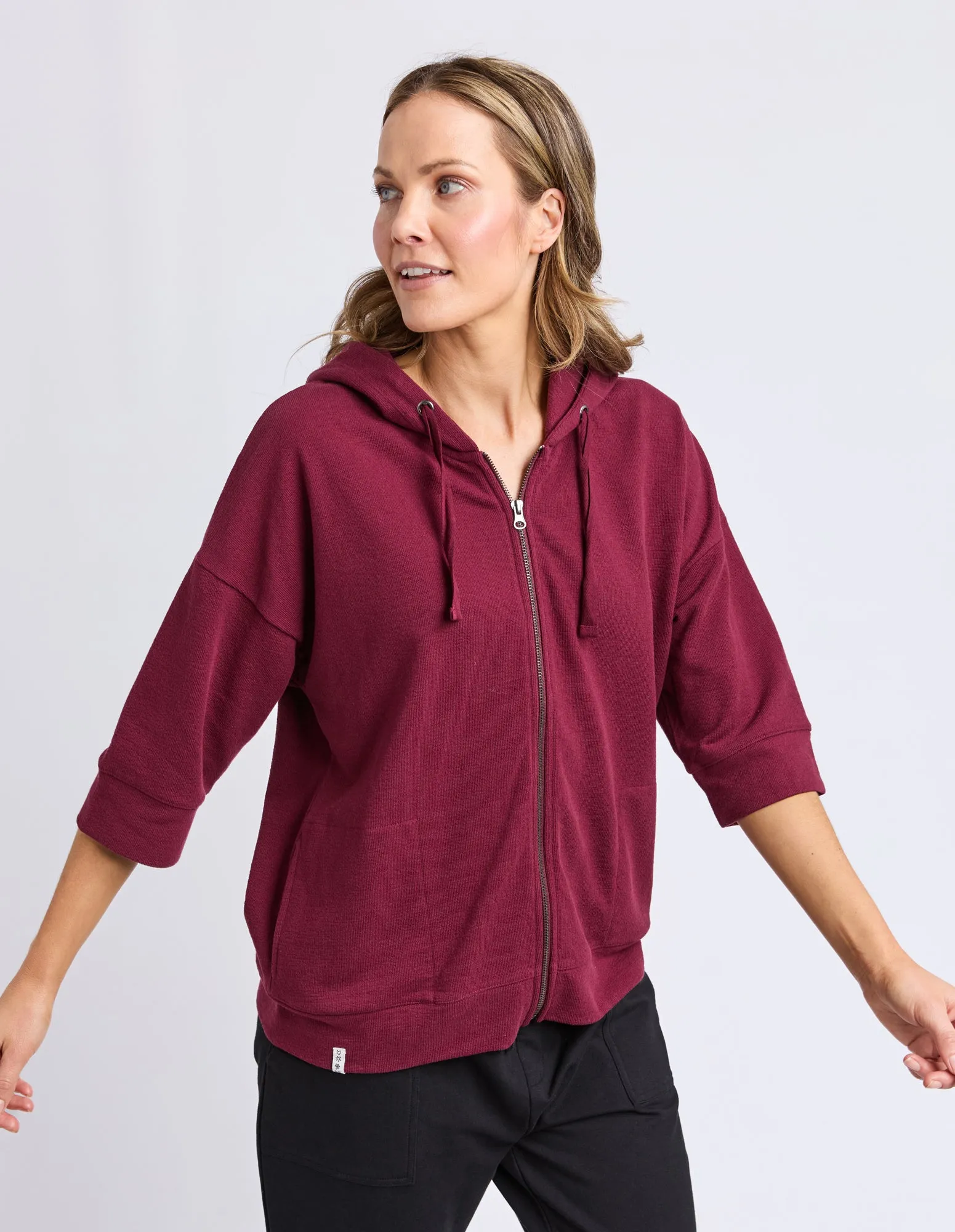 Beachy Zip Hoodie Plum sold by Elm Lifestyle product image thumbnail 4