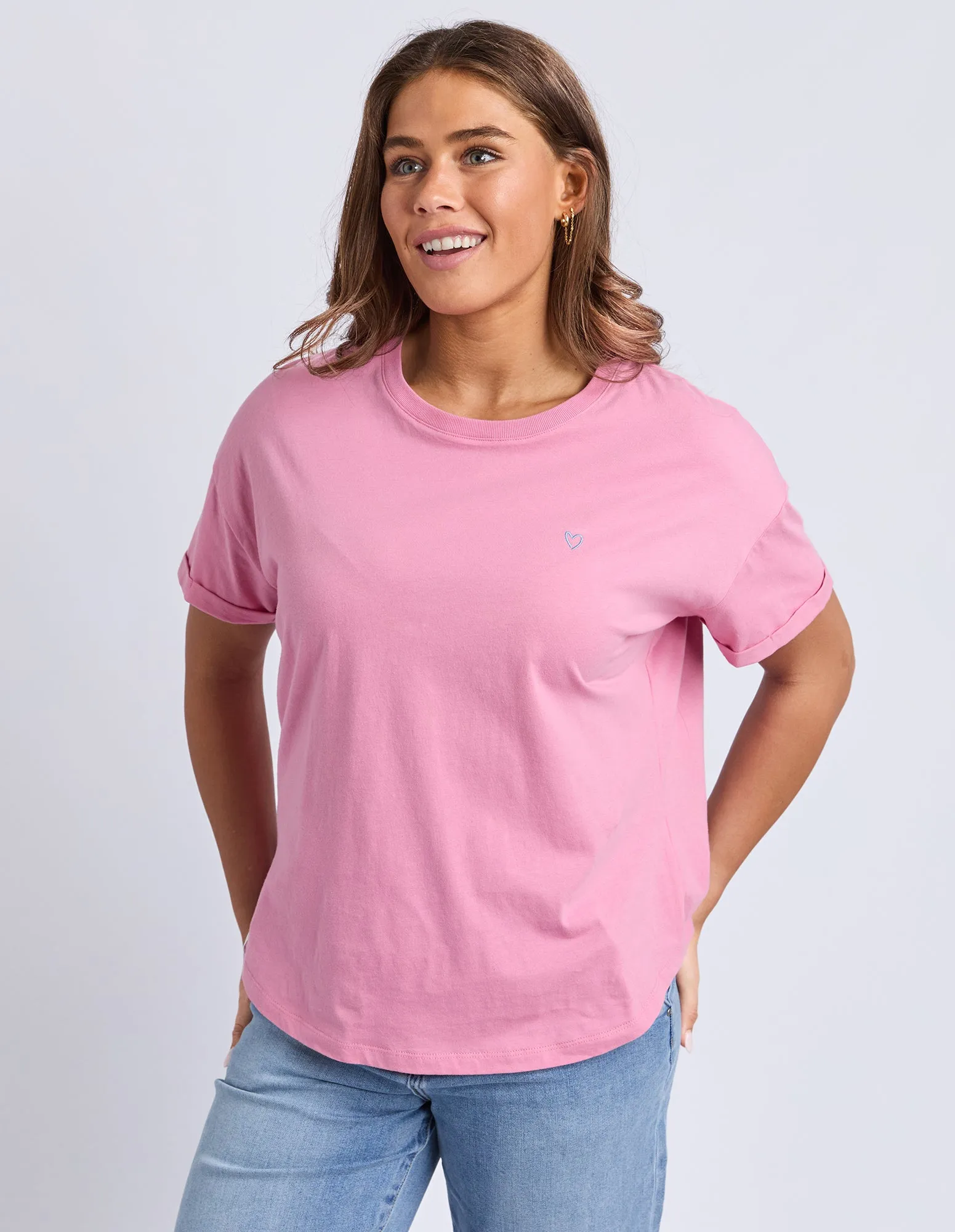 Halli Short Sleeve Tee Quartz Pink sold by Elm Lifestyle