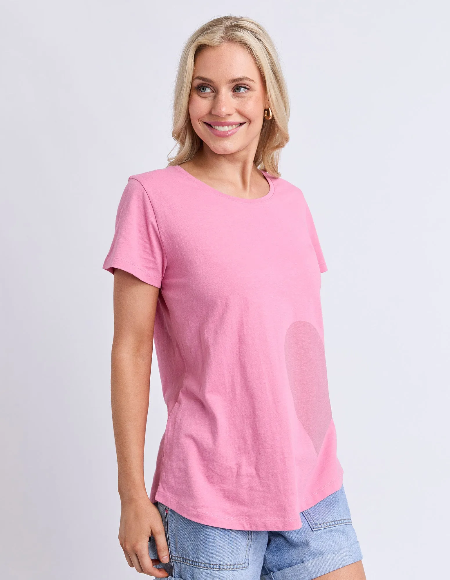 One Heart Tee Quartz Pink sold by Elm Lifestyle product image thumbnail 5