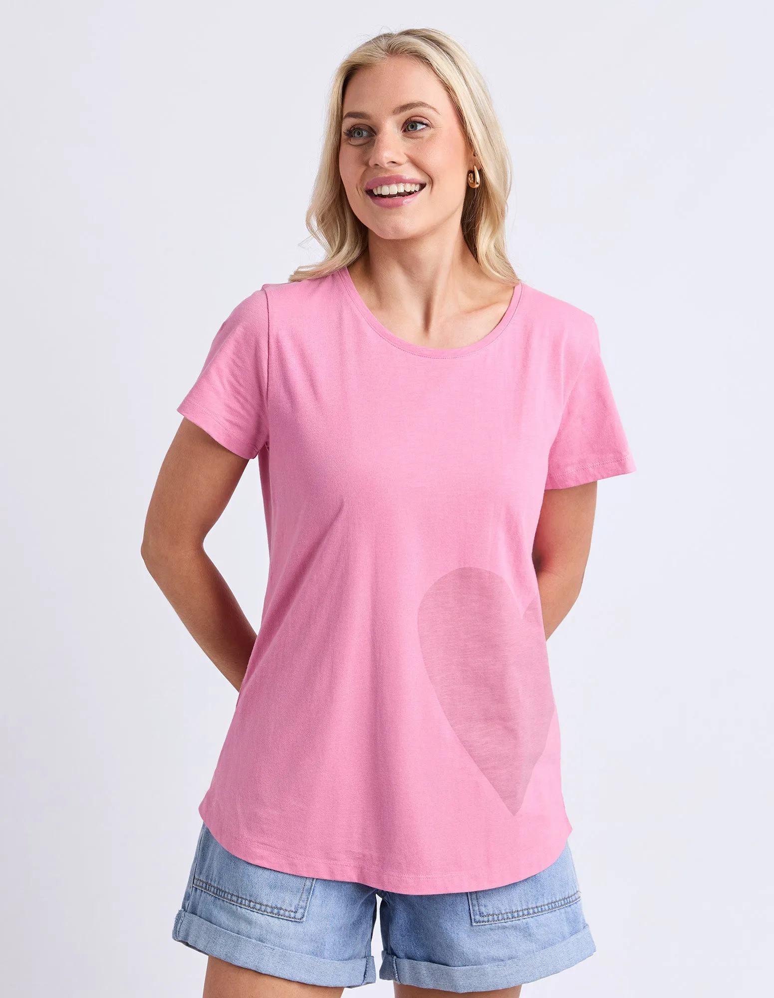 One Heart Tee Quartz Pink sold by Elm Lifestyle product image thumbnail 2