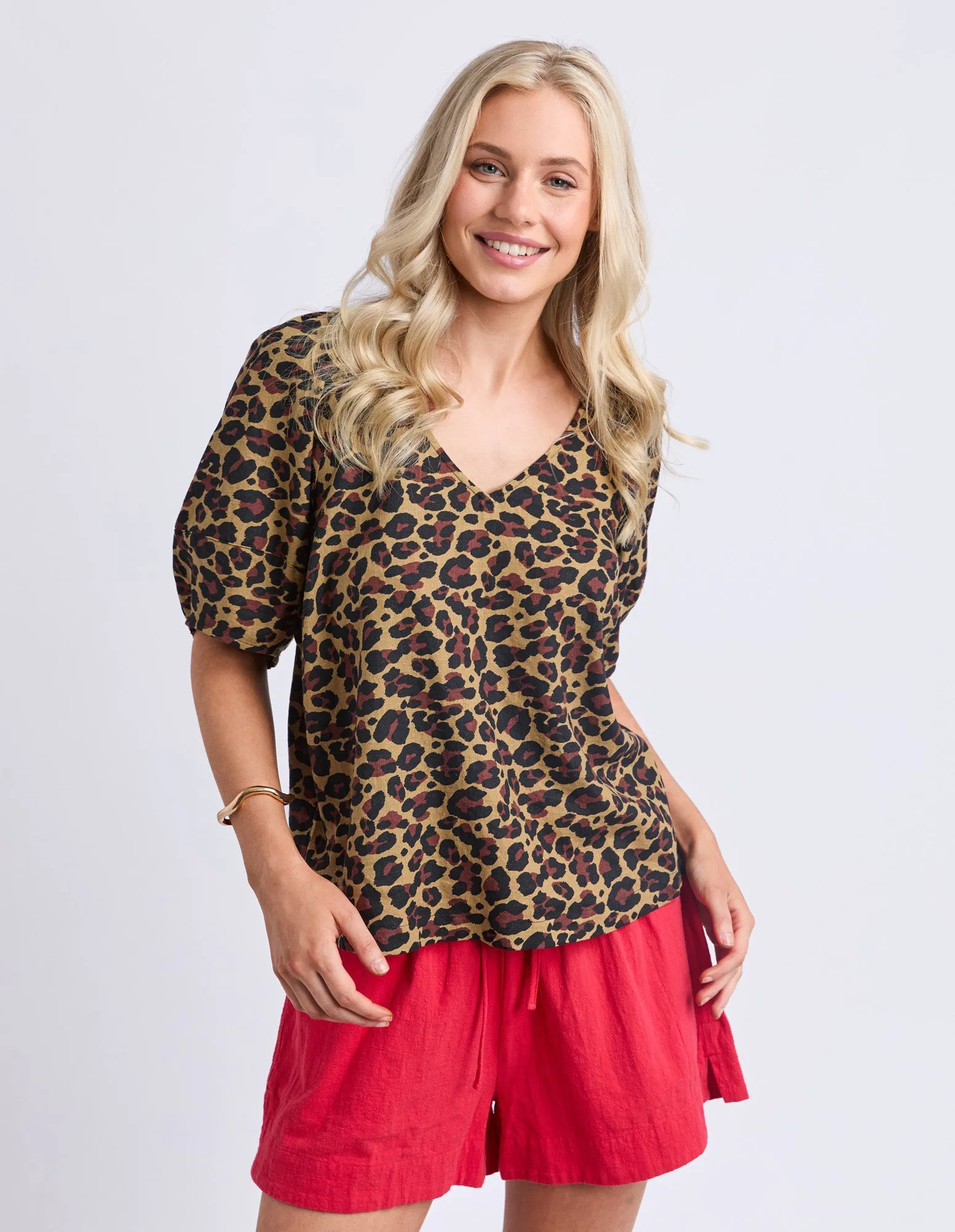 Saskia Top Animal Print sold by Elm Lifestyle