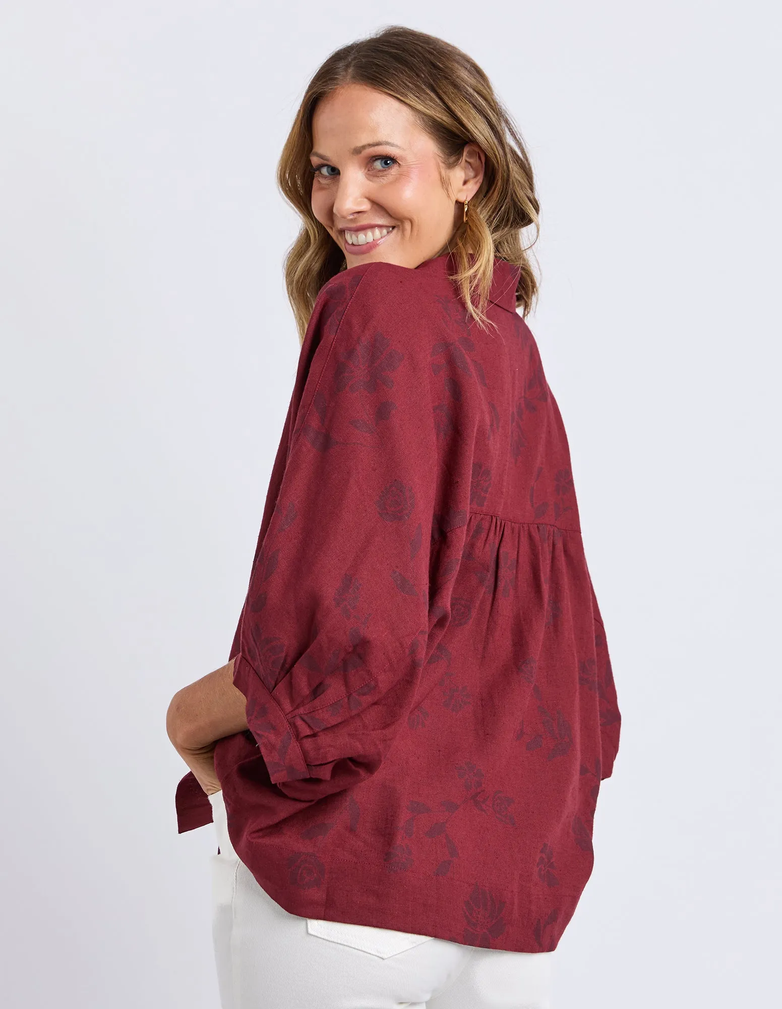 Bramble Shirt Plum Bramble Print sold by Elm Lifestyle product image thumbnail 4