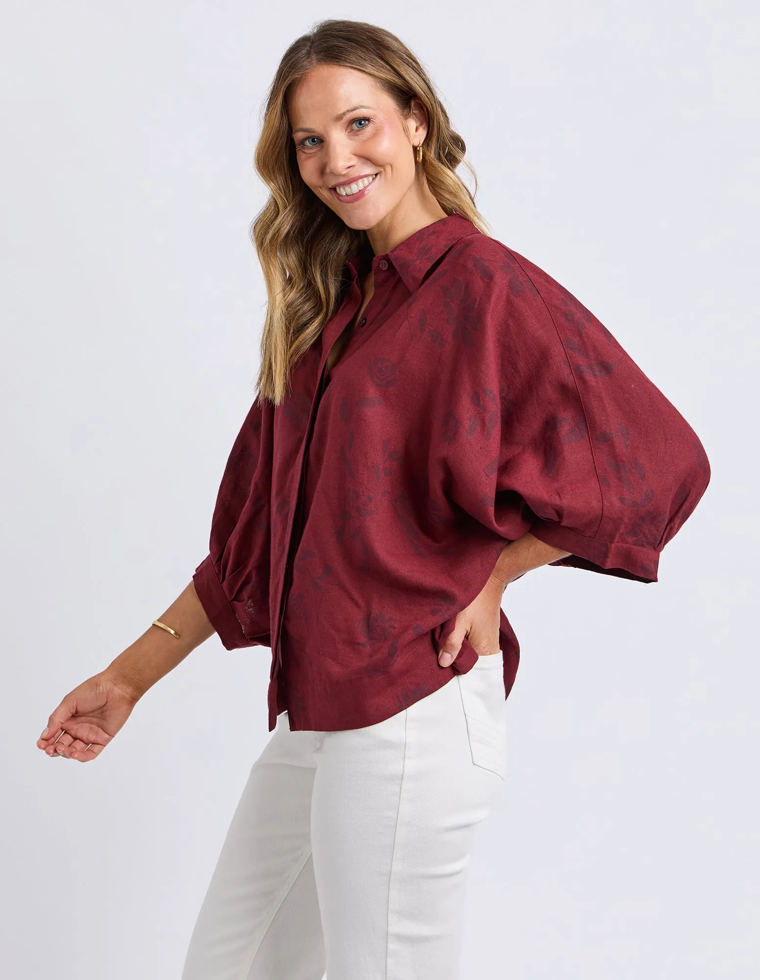 Bramble Shirt Plum Bramble Print sold by Elm Lifestyle product image thumbnail 5