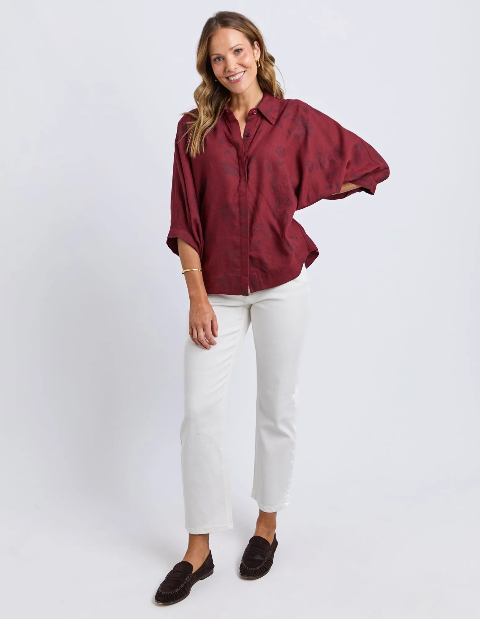 Bramble Shirt Plum Bramble Print sold by Elm Lifestyle product image thumbnail 3