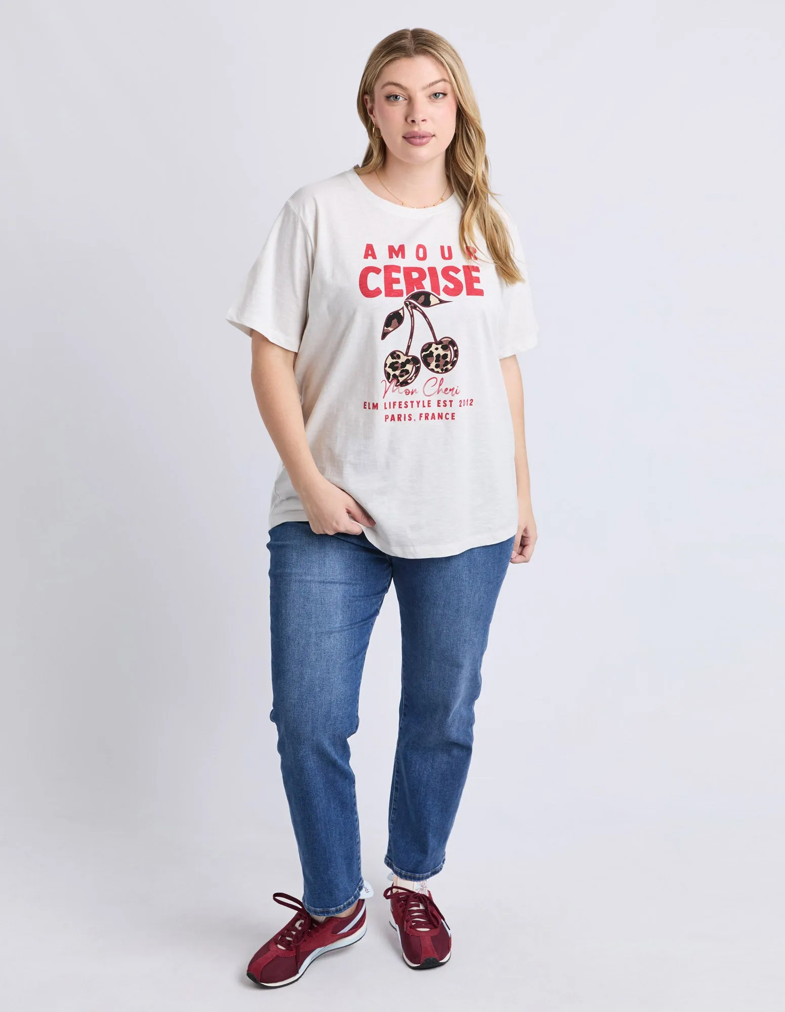 Amore Cerise Tee Marshmellow sold by Elm Lifestyle product image thumbnail 2
