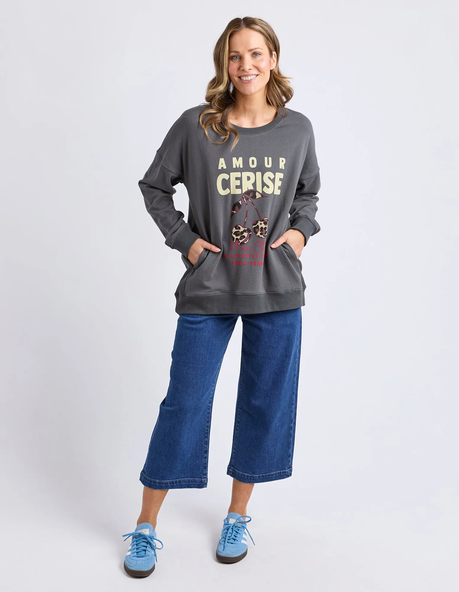 Amore Cerise Crew Washed Black sold by Elm Lifestyle product image thumbnail 2