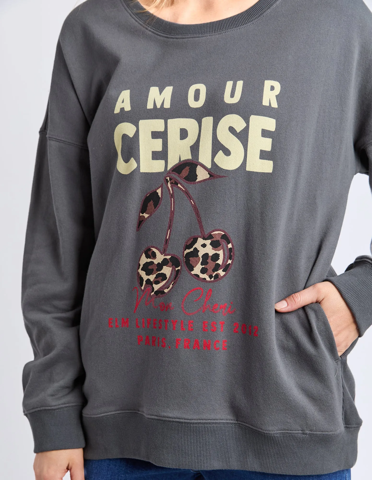 Amore Cerise Crew Washed Black sold by Elm Lifestyle product image thumbnail 5