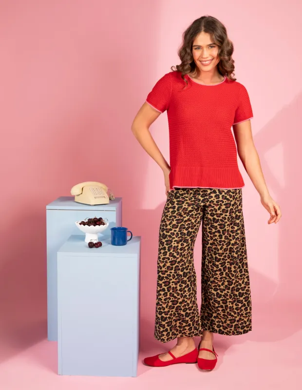 Saskia Pant Animal Print made by Elm Lifestyle