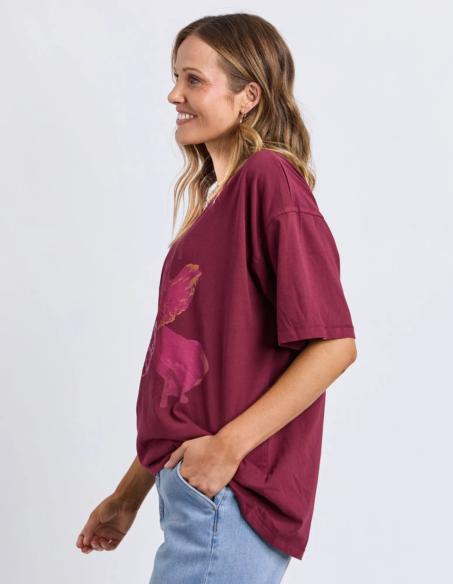 Costa Rica Tee Plum sold by Elm Lifestyle product image thumbnail 5