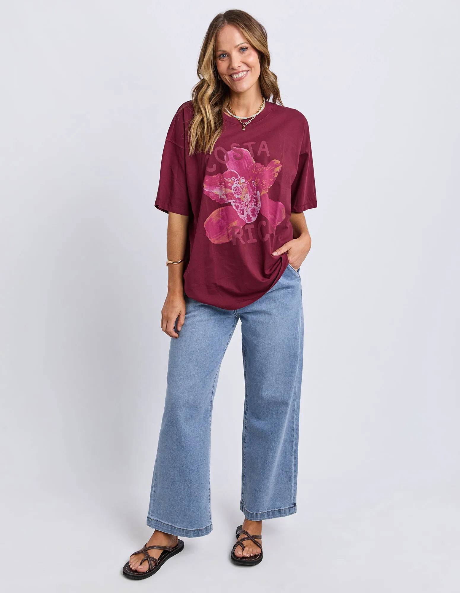 Costa Rica Tee Plum sold by Elm Lifestyle product image thumbnail 3