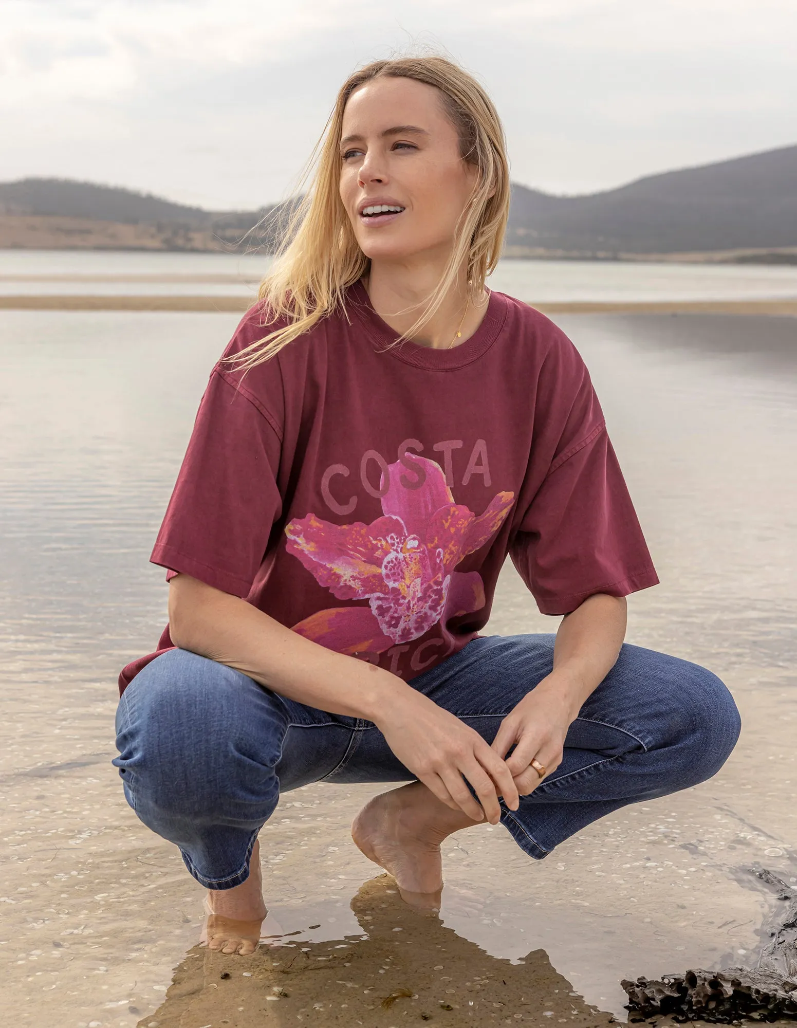 Costa Rica Tee Plum sold by Elm Lifestyle