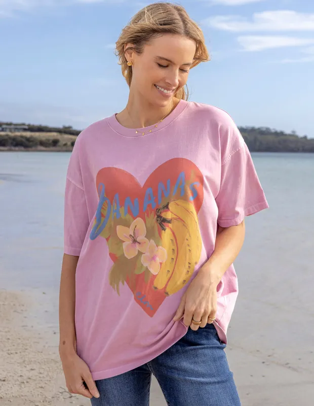Banana Tee Peony Pink made by Elm Lifestyle