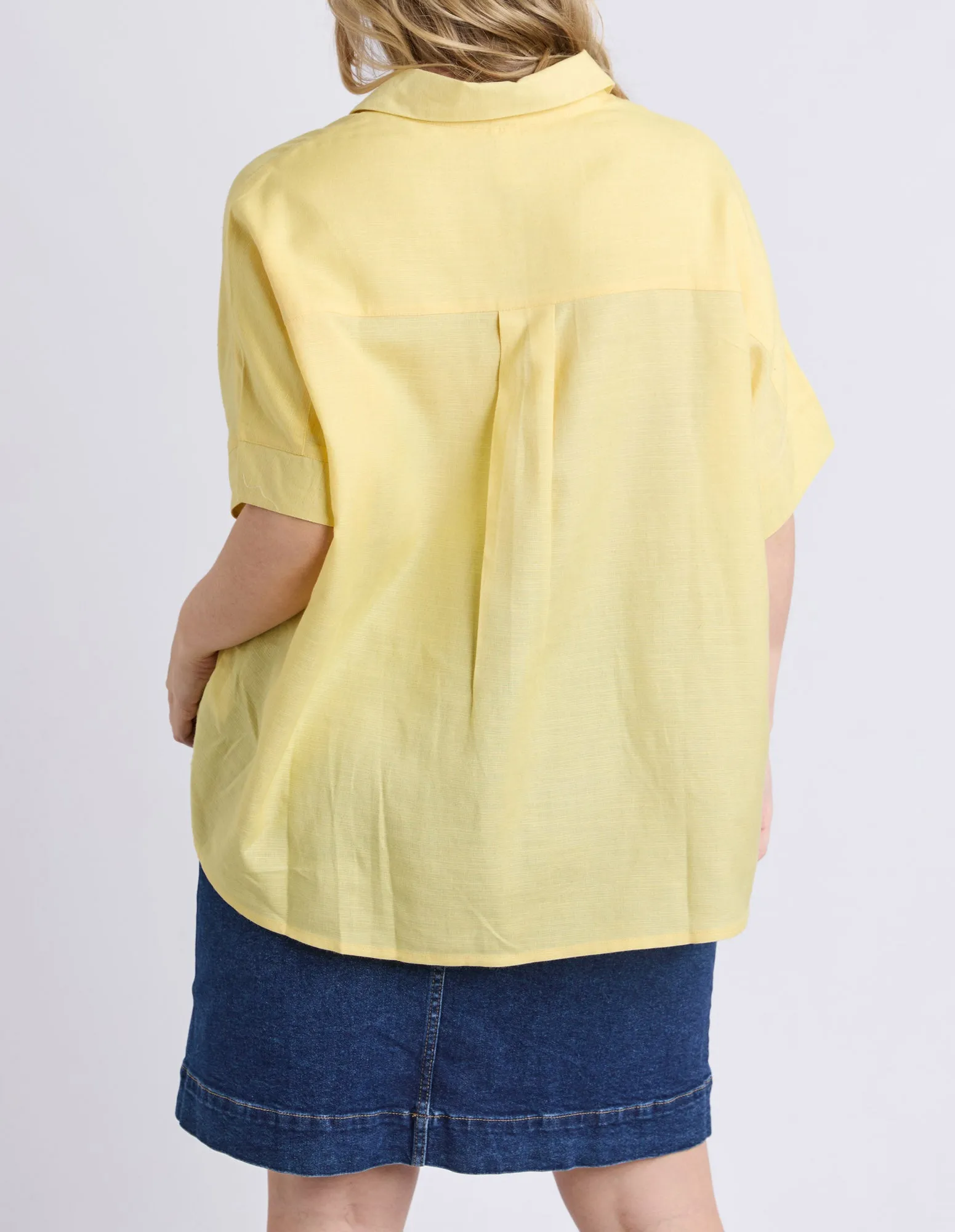 Glee Short Sleeve Shirt Pale Lemon sold by Elm Lifestyle product image thumbnail 4