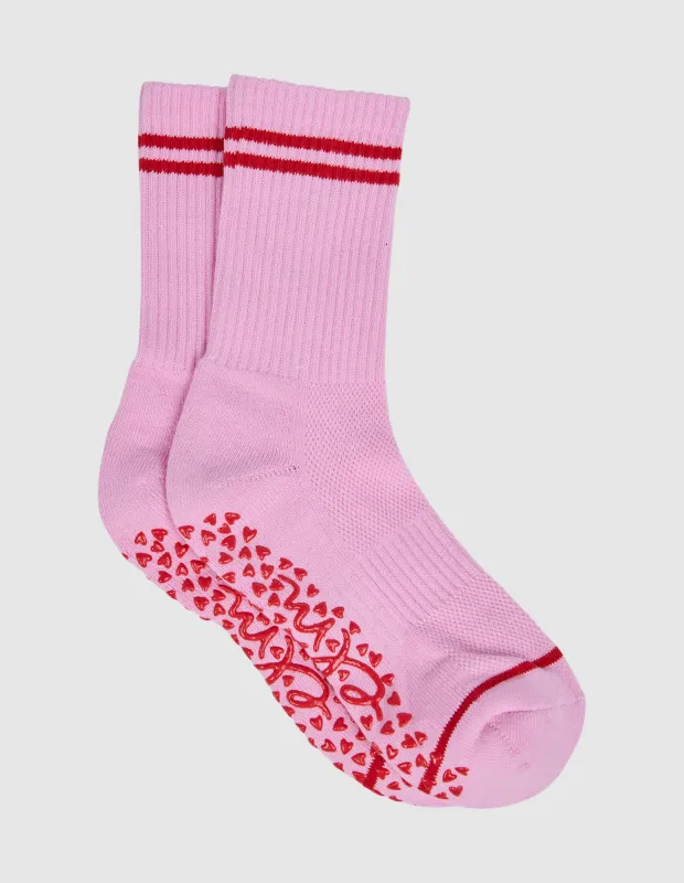 Elm Ribbed College Sock Pink sold by Elm Lifestyle