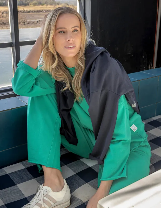 Gab Long Sleeve Sweat Turquoise made by Elm Lifestyle