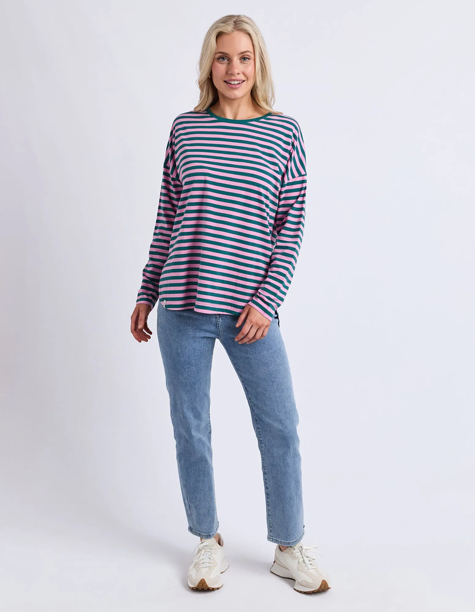 Lauren Long Sleeve Tee Stripe Teal/Quartz sold by Elm Lifestyle product image thumbnail 3