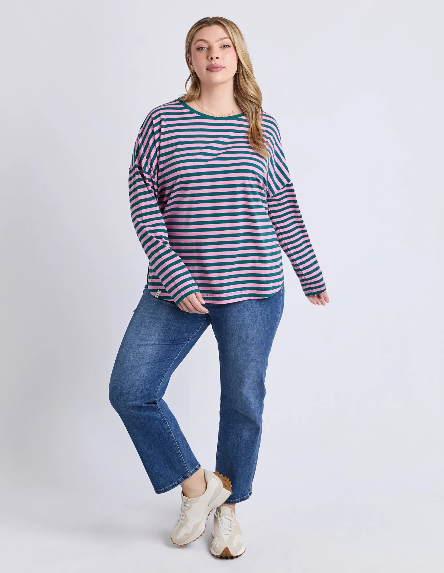 Lauren Long Sleeve Tee Stripe Teal/Quartz sold by Elm Lifestyle product image thumbnail 4