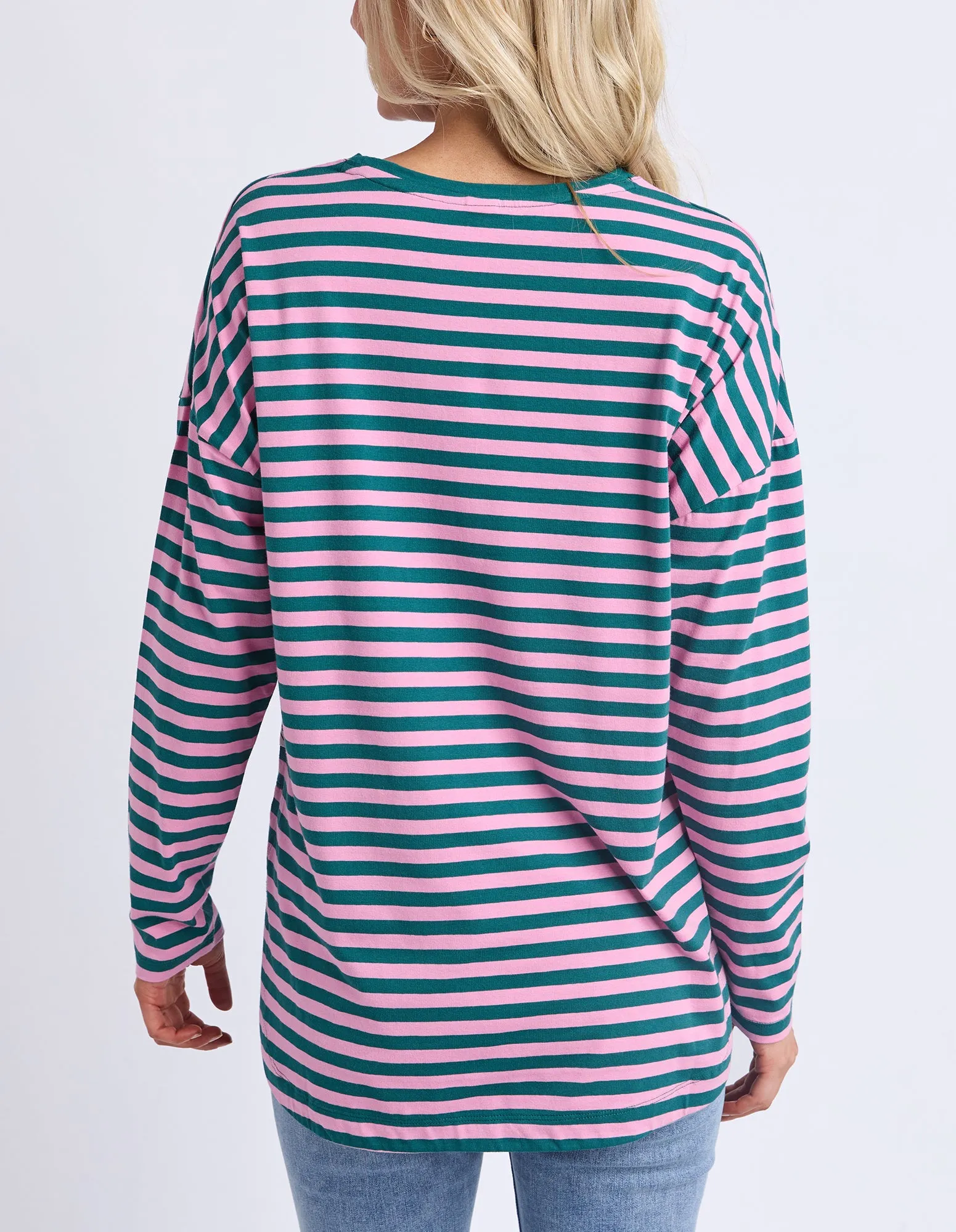 Lauren Long Sleeve Tee Stripe Teal/Quartz sold by Elm Lifestyle product image thumbnail 5
