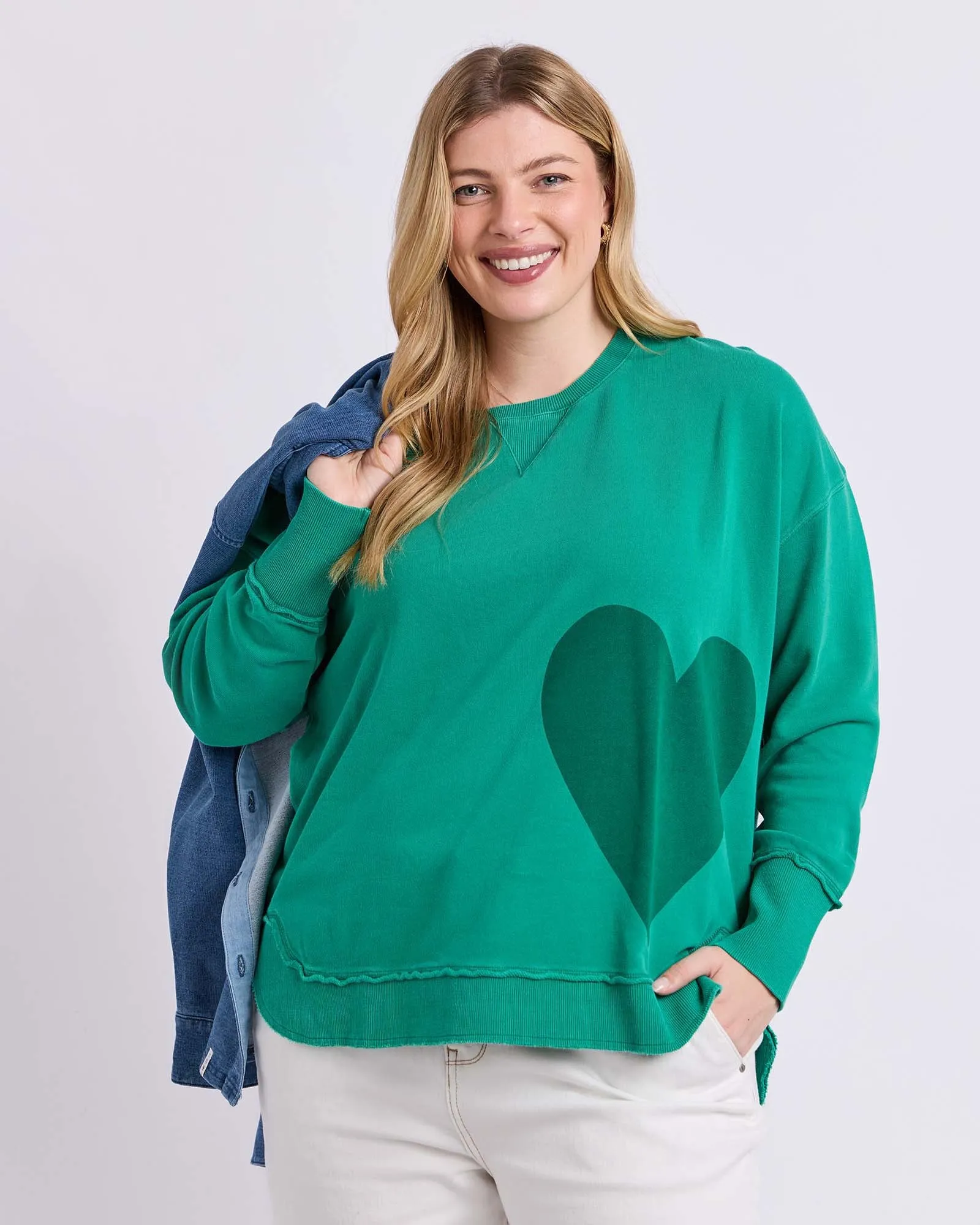 One Heart Crew Turquoise sold by Elm Lifestyle