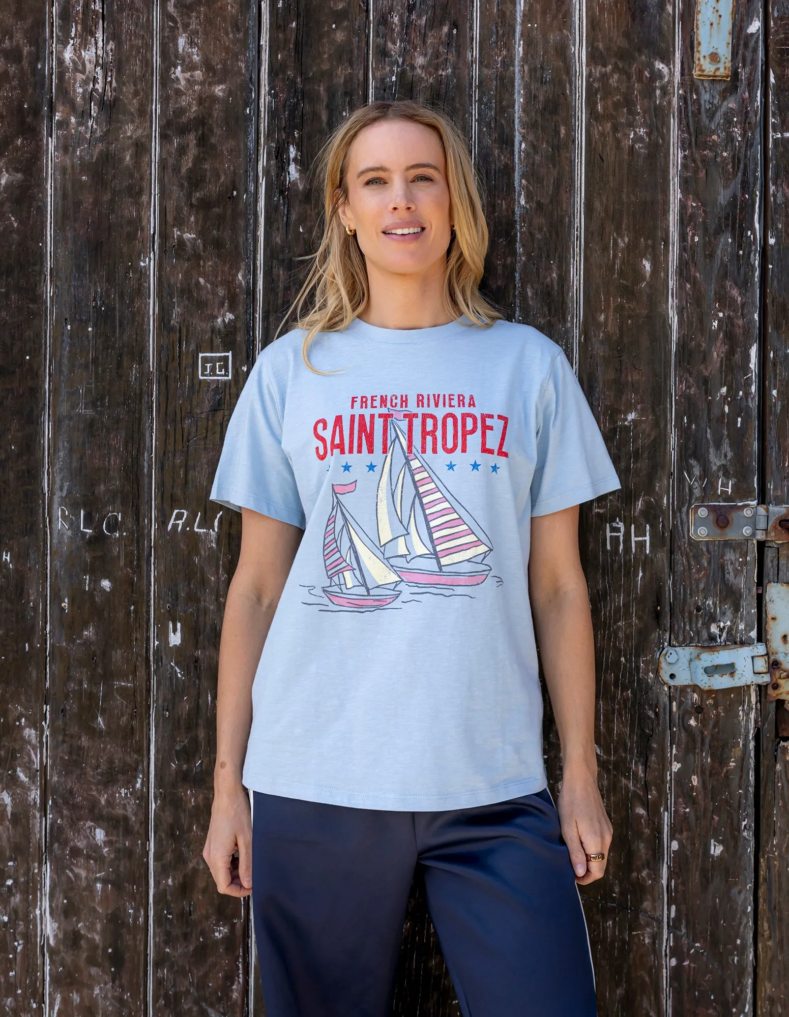 Saint Tropez Tee Light Blue sold by Elm Lifestyle