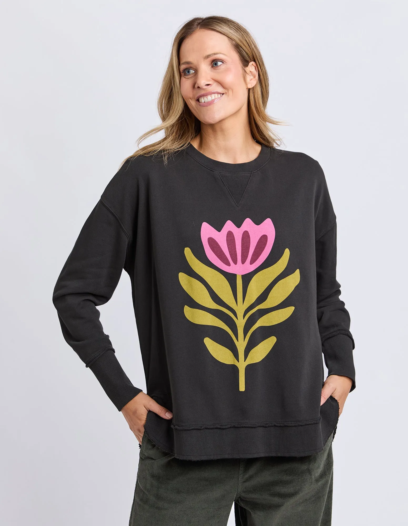 Fiore Crew Washed Black sold by Elm Lifestyle