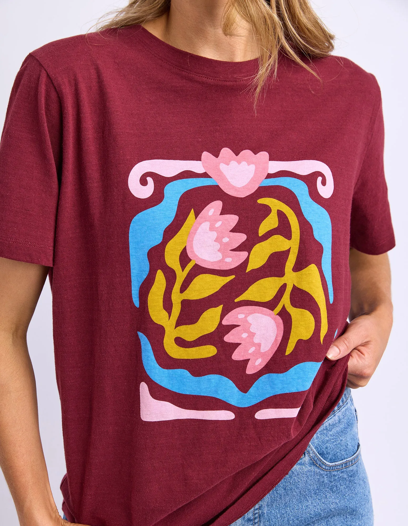 Flowerette Tee Plum sold by Elm Lifestyle product image thumbnail 5