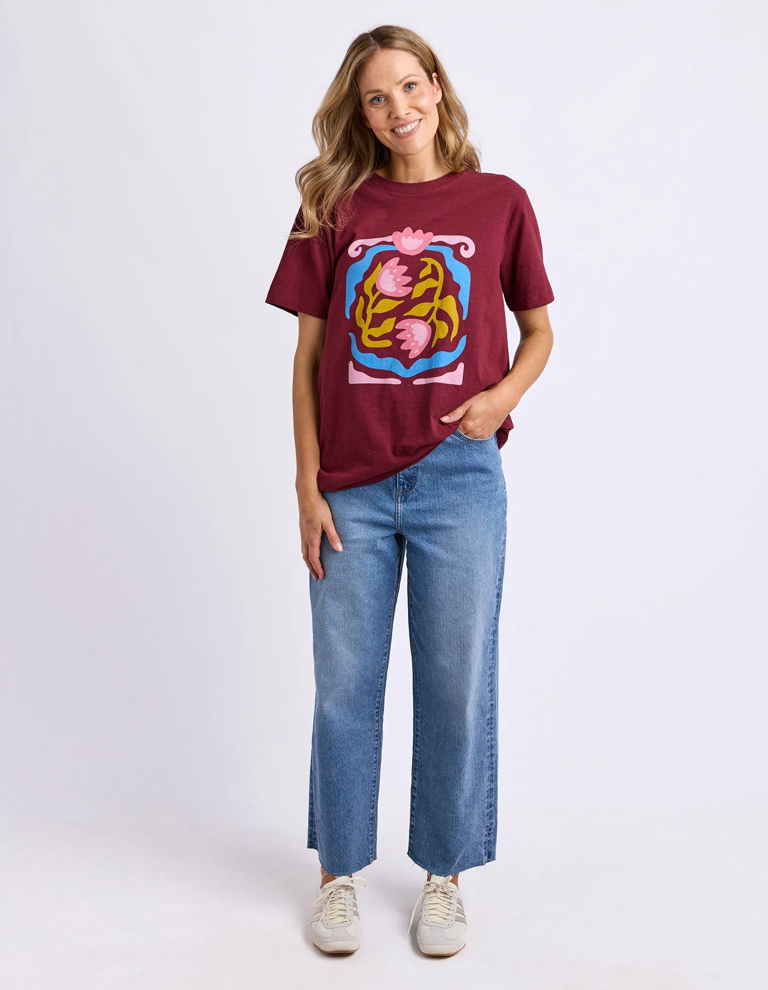 Flowerette Tee Plum sold by Elm Lifestyle product image thumbnail 2