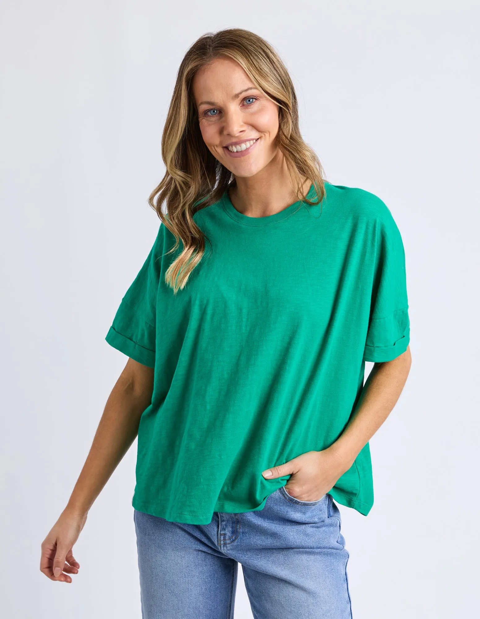 Iris S/S Tee Turquoise sold by Elm Lifestyle