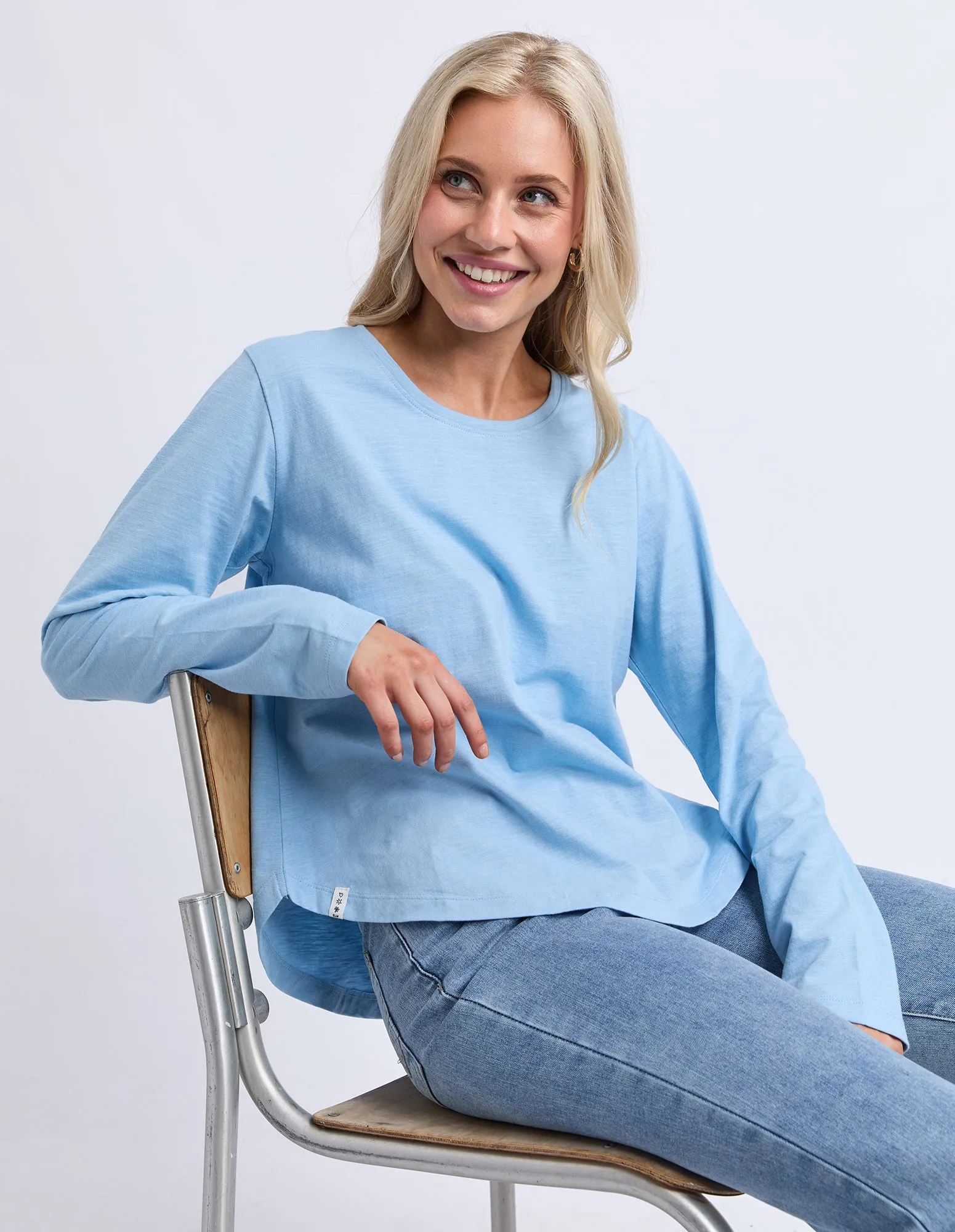 Everyday Long Sleeve Tee Light Blue sold by Elm Lifestyle product image thumbnail 4
