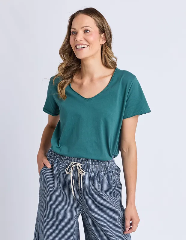 Pima Vee Tee Teal made by Elm Lifestyle