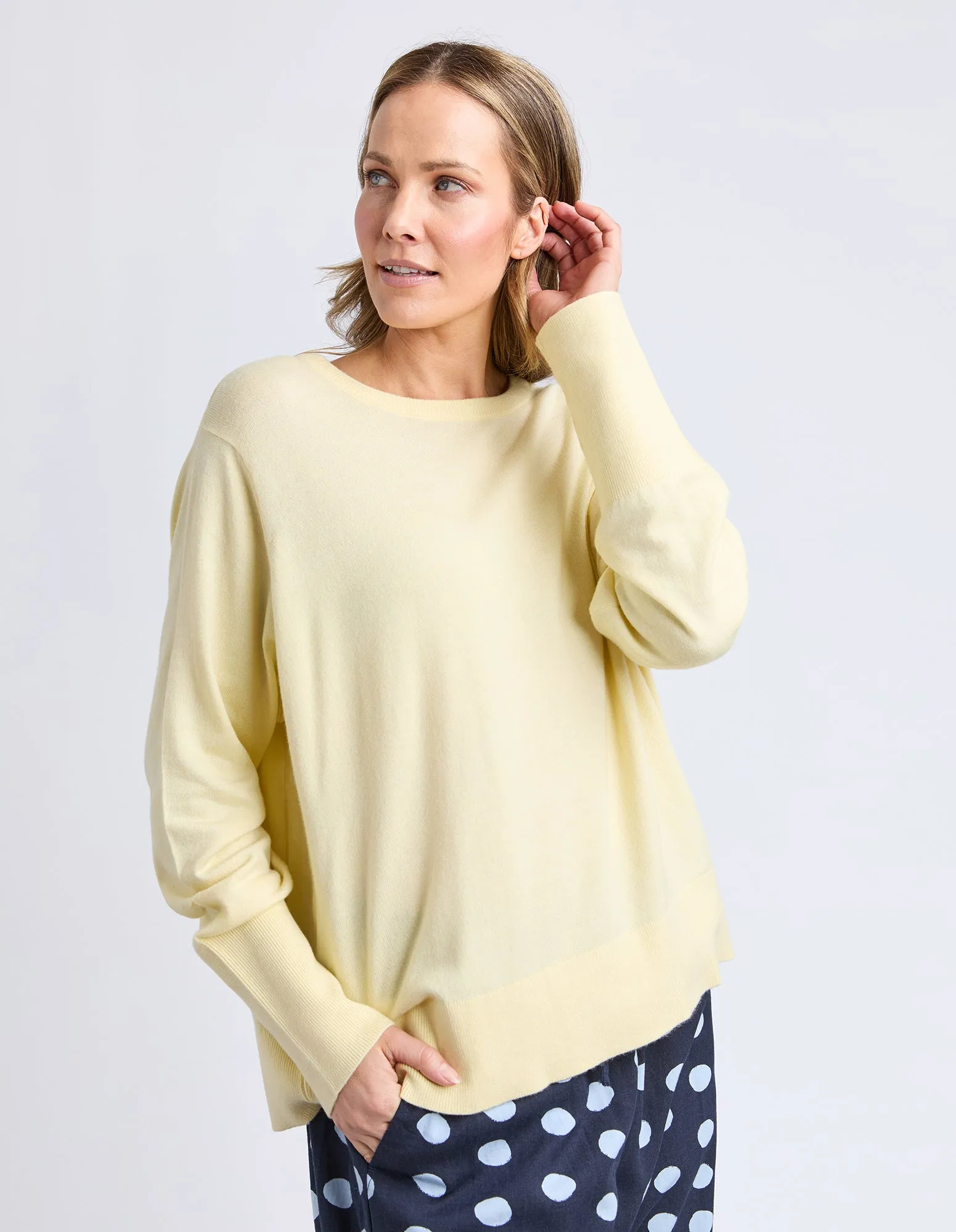 Sunny Long Sleeve Knit Top Pale Banana sold by Elm Lifestyle product image thumbnail 4