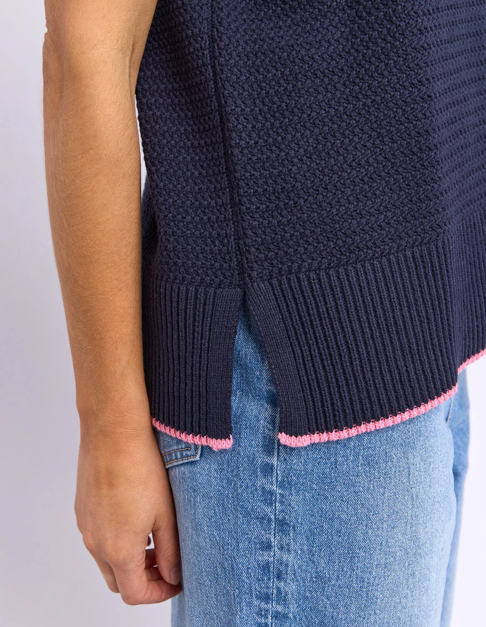 Camellia Short Sleeve Knit Navy sold by Elm Lifestyle product image thumbnail 5