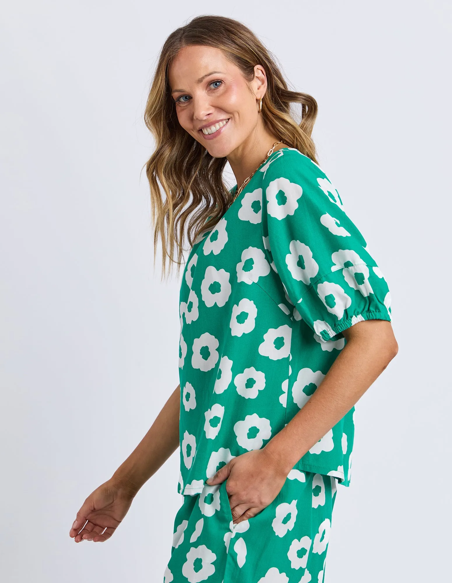 Azalea Top Turquoise sold by Elm Lifestyle product image thumbnail 4