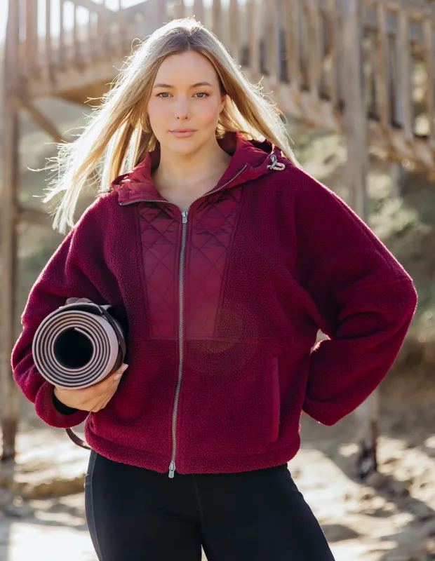 Freedom Quilted Fleece Jacket Zinfandel made by Elm Lifestyle